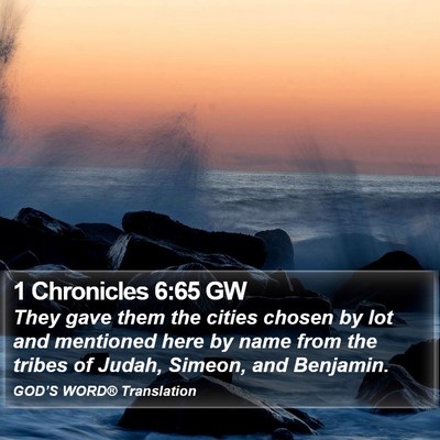 1 Chronicles 6:65 GW Bible Verse Image