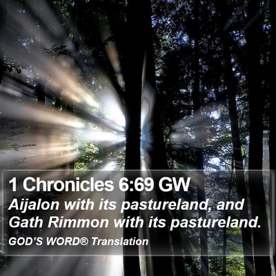 1 Chronicles 6:69 GW Bible Verse Image