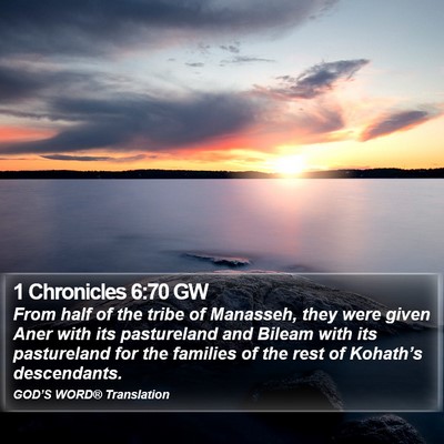 1 Chronicles 6:70 GW Bible Verse Image