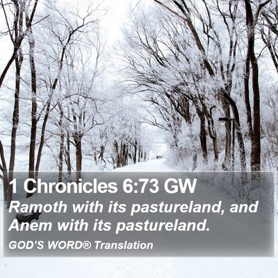 1 Chronicles 6:73 GW Bible Verse Image