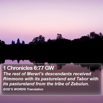 1 Chronicles 6:77 GW Bible Verse Image