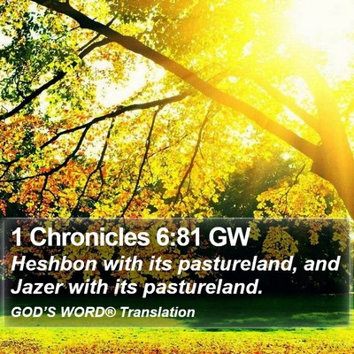 1 Chronicles 6:81 GW Bible Verse Image