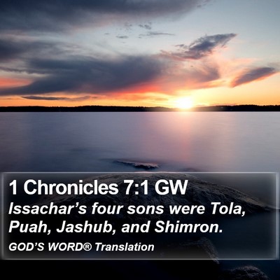 1 Chronicles 7:1 GW Bible Verse Image