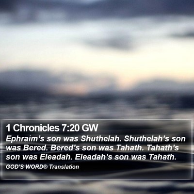 1 Chronicles 7:20 GW Bible Verse Image