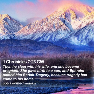 1 Chronicles 7:23 GW Bible Verse Image