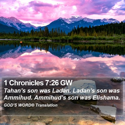 1 Chronicles 7:26 GW Bible Verse Image