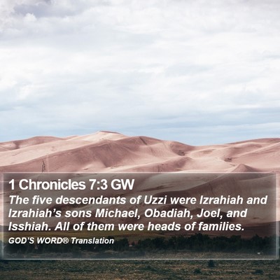 1 Chronicles 7:3 GW Bible Verse Image