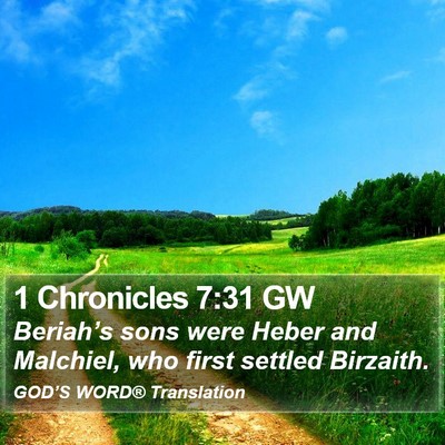 1 Chronicles 7:31 GW Bible Verse Image