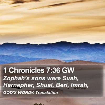 1 Chronicles 7:36 GW Bible Verse Image