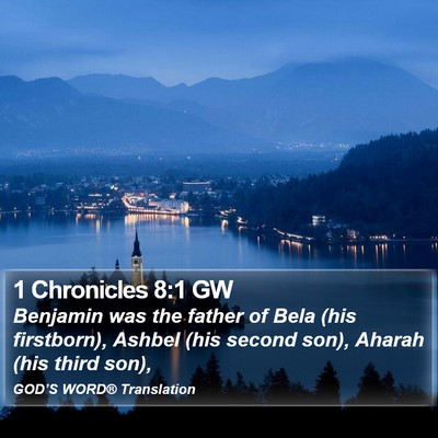 1 Chronicles 8:1 GW Bible Verse Image