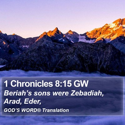 1 Chronicles 8:15 GW Bible Verse Image