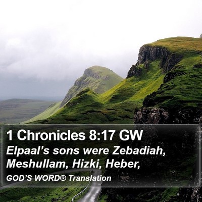 1 Chronicles 8:17 GW Bible Verse Image