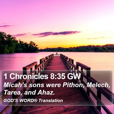1 Chronicles 8:35 GW Bible Verse Image