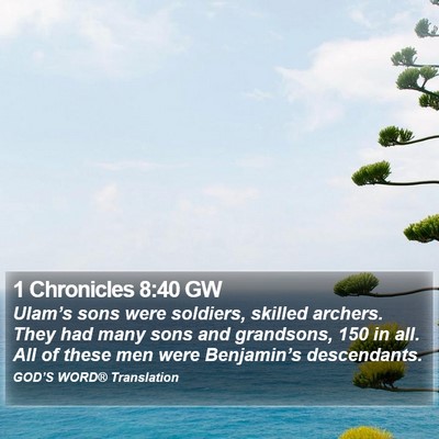1 Chronicles 8:40 GW Bible Verse Image