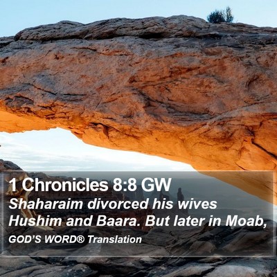 1 Chronicles 8:8 GW Bible Verse Image