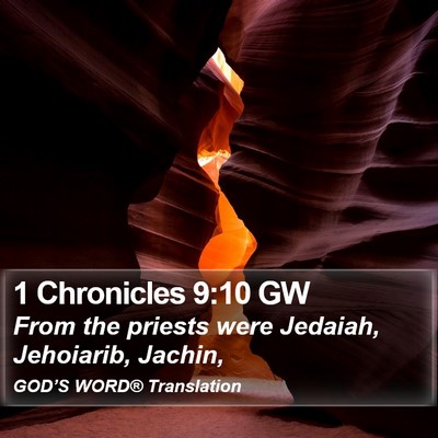 1 Chronicles 9:10 GW Bible Verse Image