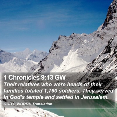 1 Chronicles 9:13 GW Bible Verse Image