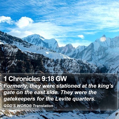 1 Chronicles 9:18 GW Bible Verse Image