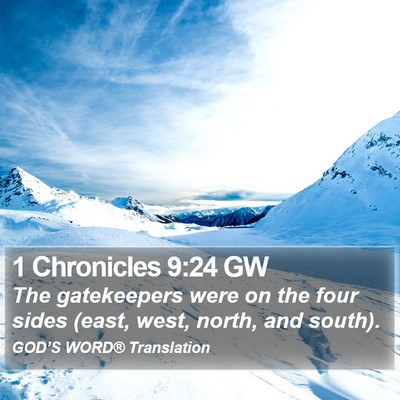 1 Chronicles 9:24 GW Bible Verse Image