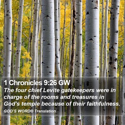 1 Chronicles 9:26 GW Bible Verse Image
