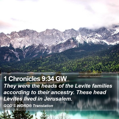 1 Chronicles 9:34 GW Bible Verse Image