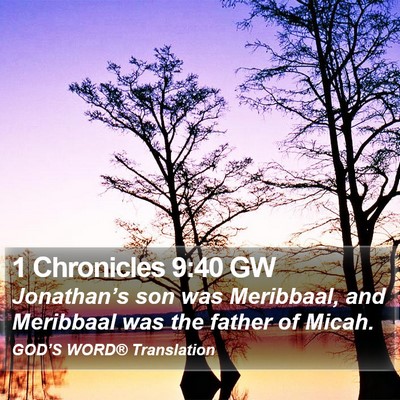 1 Chronicles 9:40 GW Bible Verse Image