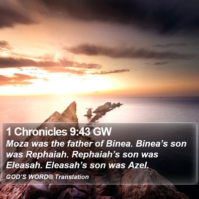 1 Chronicles 9:43 GW Bible Verse Image