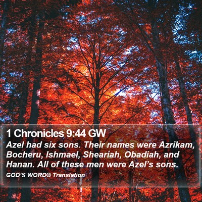 1 Chronicles 9:44 GW Bible Verse Image