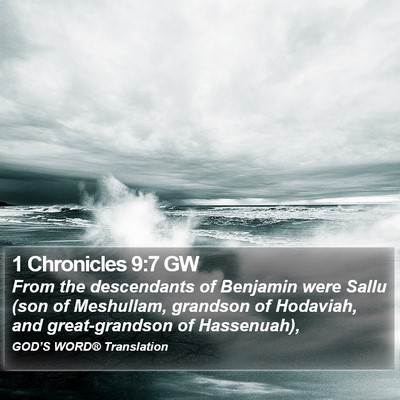 1 Chronicles 9:7 GW Bible Verse Image
