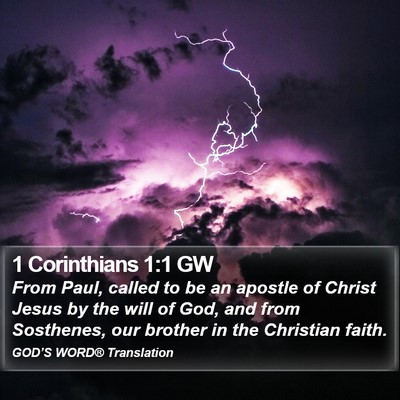 1 Corinthians 1:1 GW Bible Verse Image