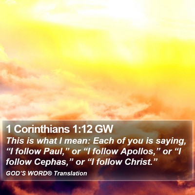 1 Corinthians 1:12 GW Bible Verse Image