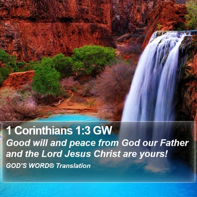 1 Corinthians 1:3 GW Bible Verse Image