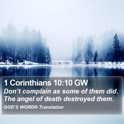1 Corinthians 10:10 GW Bible Verse Image