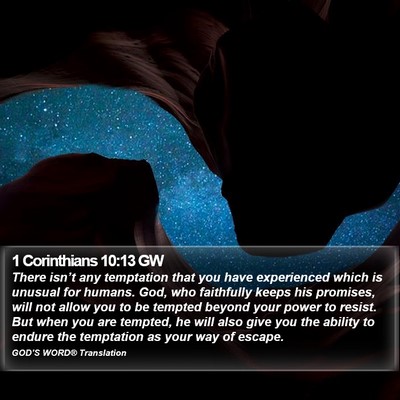 1 Corinthians 10:13 GW Bible Verse Image