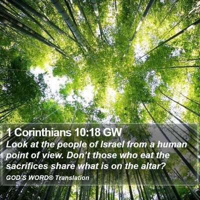 1 Corinthians 10:18 GW Bible Verse Image