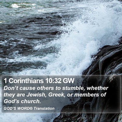 1 Corinthians 10:32 GW Bible Verse Image