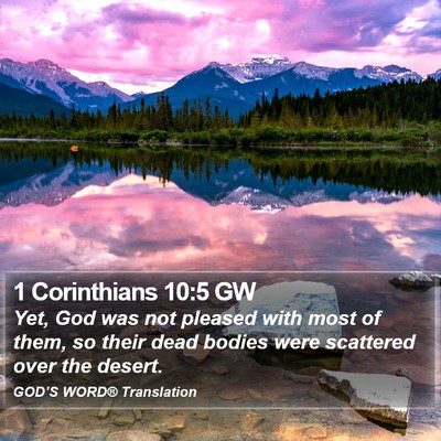 1 Corinthians 10:5 GW Bible Verse Image
