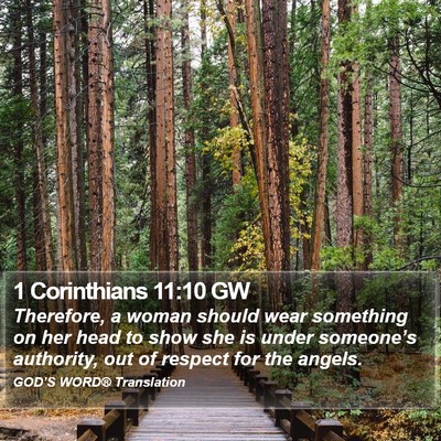 1 Corinthians 11:10 GW Bible Verse Image