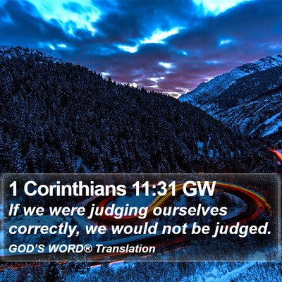 1 Corinthians 11:31 GW Bible Verse Image