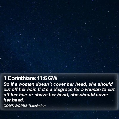 1 Corinthians 11:6 GW Bible Verse Image