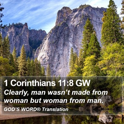 1 Corinthians 11:8 GW Bible Verse Image