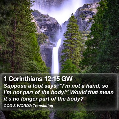 1 Corinthians 12:15 GW Bible Verse Image
