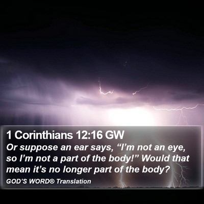 1 Corinthians 12:16 GW Bible Verse Image