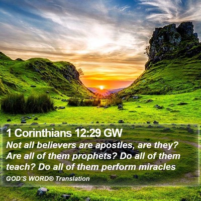 1 Corinthians 12:29 GW Bible Verse Image