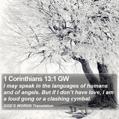 1 Corinthians 13:1 GW Bible Verse Image