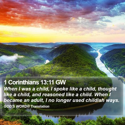 1 Corinthians 13:11 GW Bible Verse Image