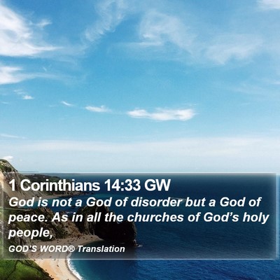 1 Corinthians 14:33 GW Bible Verse Image