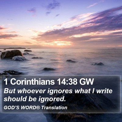1 Corinthians 14:38 GW Bible Verse Image