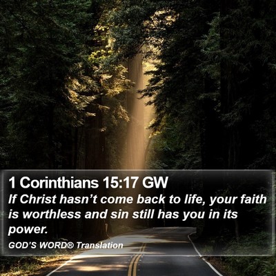1 Corinthians 15:17 GW Bible Verse Image