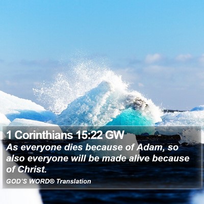 1 Corinthians 15:22 GW Bible Verse Image